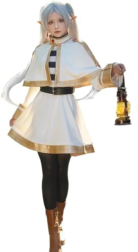 CR ROLECOS Anime Frieren at the Funeral Cosplay Costume Frieren Anime Outfit for Halloween, Parties, and Carnivals M