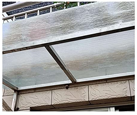 Polycarbonatplatte, Regenfeste Ersatzfolie Für Dacheindeckung, UV-beständig Isolierverkleidung, Einfach Zu Schneiden Und Zu Biegen, Für Gewächshaus / Frühbeet ( Farbe : klar , Größe : 59.1x6.6' )