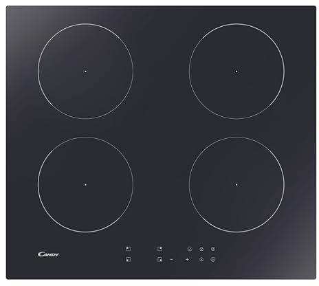 Candy Moderna CETPS64MCWIFITT Piano Cottura a Induzione, 4 Fuochi, Comandi Touch, Connesso, Vetroceramica, 59x52x6 cm, Nero