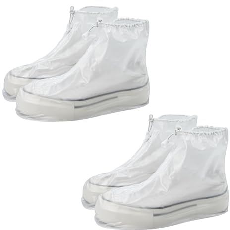 2 Paires Couvre Chaussure Impermeable, Surchaussures Réutilisables, Surchaussures Lavable pour La Marche et Le Vélo en Plein Air, XL