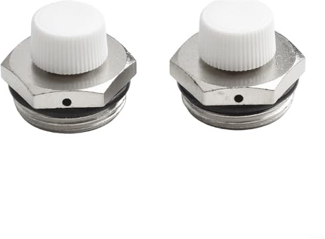 HpLive 2 Pieces Radiator Vent Valve for BSP Male Thread Nickel Plated Brass Manual Radiator Bleed Valve for Radiator (3/4)