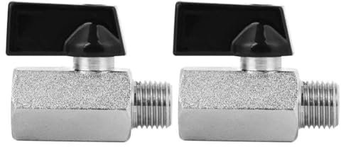 EVTSCAN 2Pcs Mini Abrasive Blasting Brass Pneumatic Ball Valve Air Compressors Valves Accessory G1/4in