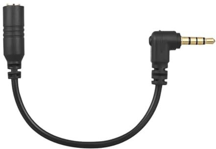 HOOLRZI Cable adaptador auditivo de 3,5 mm con enchufe en ángulo recto de 90 grados para teléfonos inteligentes y micrófonos DSLR