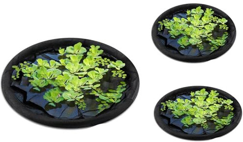 ASIAD 3 Stück Schwimmende Pflanzen Barriere,Runde Schwimmende Teichpflanzen,Teich Pflanztopf Schwimmend,Schwimmende Flora Fischbarriere,Netzbehälter Mit Feinem Mesh Gartenteichdekoration,60cm