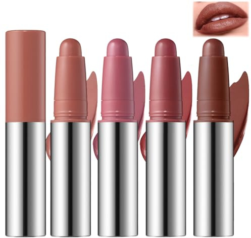 3 Piezas Pintalabios Mate, Barra De Labios Permanente, Labial Permanente Larga Duración, Alto Rendimiento De Color, Duradero Y Resistente A La Luz, Textura Suave, 3 Colores