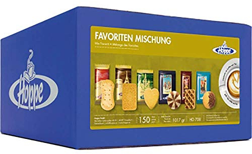 Hoppe Favoriten Mischung, Kekse, Plätzchen, 6 Sorten, einzeln verpackt, 150 Stück, 1017g