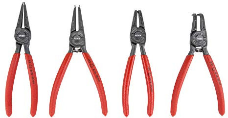 STIER Sicherungsringzangen-Satz 4-teilig mit Innen- und Außensicherungsringzangen