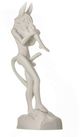 BeautifulGreekStatues Minotaurus Dämonen-Stierkopf isst eine Jungfrau, griechische Alabaster-Statue, Skulptur, 24 cm