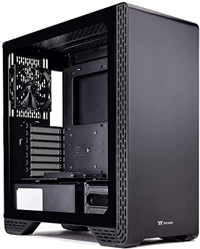 Thermaltake S300 Tempered Glass Edition ATX Mid-Tower Computer Gehäuse mit 120 mm Rückventilator vorinstalliert, CA-1P5-00M1WN-00