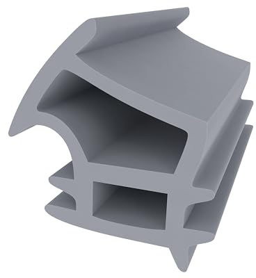 Stahlzargendichtung für Novoferm Stahltüren - Grau - 5 m - Türdichtung | 16 mm Höhe - Türdichtung für Stahlzargen und Stahltüren - Zargendichtung - Gummidichtung gegen Zugluft und Geräusche