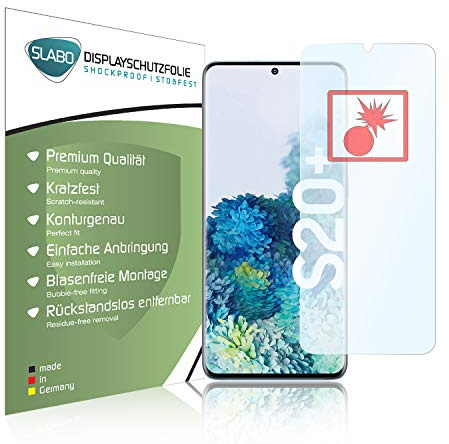 Slabo 2 x Panzerschutzfolie für Samsung Galaxy S20+ | S20 Plus (4G | 5G) Panzerfolie Displayschutzfolie Schutzfolie Folie Shockproof KLAR