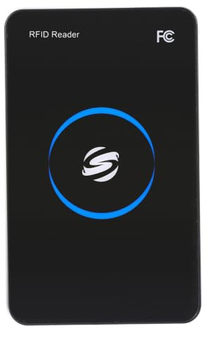RFID Kartenleser, 13,56 MHz USB RFID Lesegerät, Kontaktlos, HF Smart IC Zugriffskontrollkartenleser für Einen MF1 S50 S70, für Linux/Android. R80C USB ID/M1 Schwarz