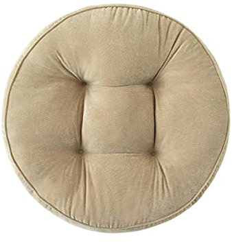 ZZZYZ Runde Cord Sitzkissen Vier Jahreszeiten Atmungsaktiv Meditationskissen Super Soft Nachhaltiges Yogakissen Für Yoga Wohnzimmer Balkon Dekoration-Braun 52cm(20inch)