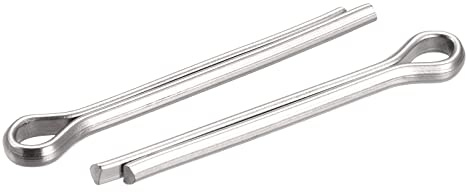 sourcing map 8Stk. Geteilter Splint 4mm x 35mm Klipp Befestigung Silber | 316 Edelstahl, für Automobilindustrie Mechanik