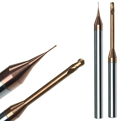 Mini Radiusfräser VHM-TiSiN überlang - für Stähle, VA, Titan, R0,75/ Ø4/ L1=3/ L2=6/50