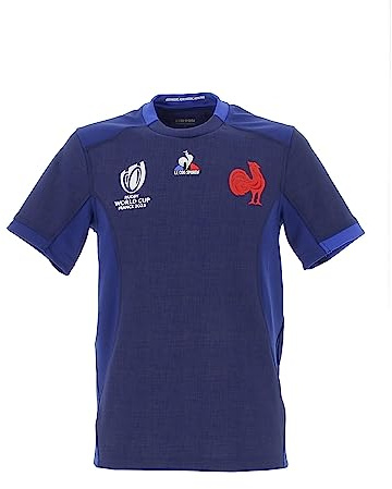 Le Coq Sportif - FFR XV Maillot Replica SS CDM Homme - Vêtement Activité Physique Détente - Confort Optimal Matériaux Qualité - Taille XL - Couleur Pblue Intense/Pblue - 100% Polyester