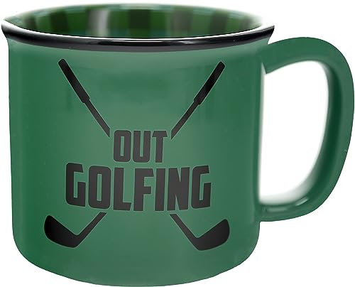 Pavilion – Out Golfing – Tazza da caffè da 510 ml, per sport all'aria aperta, golf, unisex, regalo per golf