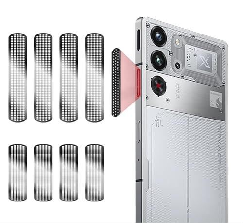 GIOPUEY Dammsäkert nätlimmat aluminium för RedMagic 10 Pro/9S Pro/9S Pro/8S Pro hög - anti-dammventiler högtalare och radiator [4+4 paket] - svart