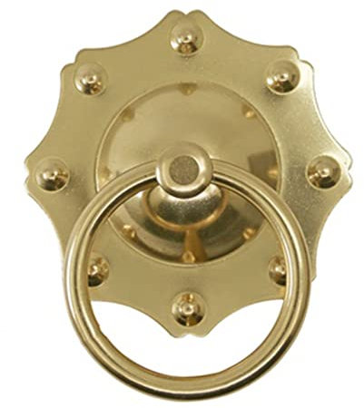 LOHXA Store Türklopfer In Blumenform Aus Messing, Moderner Haustürgriff Aus Holz, Retro-Rostschutz-Zubehör Für Die Wanddekoration Im Garten Und Innenhof/8Cm Diameter