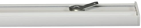 Garesa Gardinenschiene Flächenvorhangschiene Smart, 2-läufig, Weiß I Alu Vorhangschiene inkl. Gleiter I Deckenmontage I Auch für schwere Vorhänge I 250cm