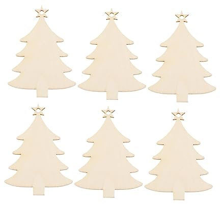 TOPBATHY 50stücke Holzanhänger zum Aufhängen Einzigartige Weihnachtsdeko Weihnachtsbaumschmuck Partydekoration Wohndekoration
