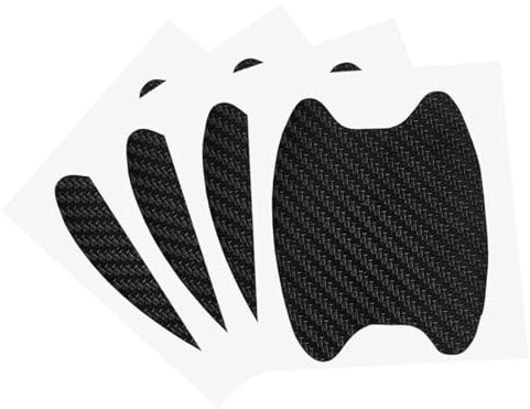 Pellicola adesiva per auto,4PCS Adesivi esterni per auto,Pellicole Protettive in Fibra di Carbonio,Pellicola Protettiva Maniglia Auto,Pellicole Proteggi Porta per Auto,Maniglia Auto Graffi (Nero)