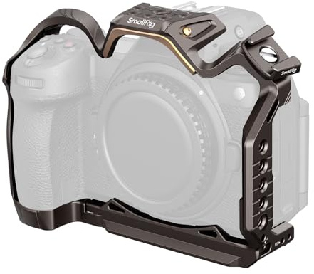 SMALLRIG Night Eagle Z6III Camera Cage Kamerakäfig für Nikon Z6 III, Vollkäfig aus Aluminiumlegierung, mit Schnellwechselplatte für Arca-Swiss und Blitzschuhhalterung für Mikrofon und Licht - 4521