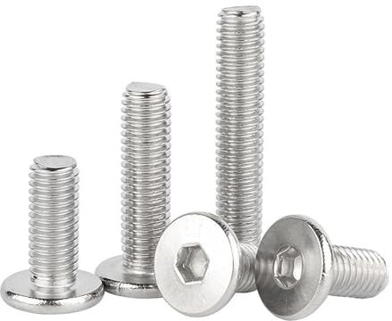 100 Stück dünne Innensechskantschrauben mit flachem Kopf, M2 x 2 mm