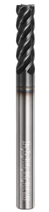 sourcing map Hartmetall-Vierkantfräser, 3/16 Zoll, Schnittdurchmesser, 4 Rillen, TiAlN-beschichteter Fräser für gehärteten Stahl, Metall (3/16 Zoll Schaft, 5/8 Zoll, Schnittlänge 5,1 cm lang, 45 Grad,