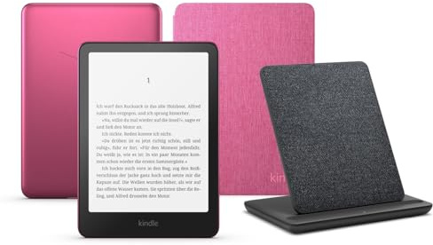 Kindle Paperwhite Signature Edition (2024 Release) mit 32 GB ohne Werbung, eine Amazon-Stoffhülle und eine kabellose Ladestation Made for Amazon