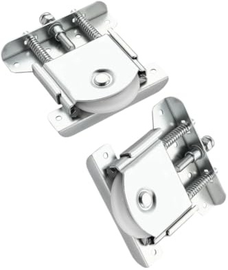 2 Pièces Roulette Porte Coulissant Placard, Meubles Roues Coulissante, Roulette Placard, Roues Rouleaux en Alliage de Fer en Nylon, pour Armoires, Fenêtres