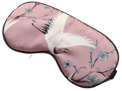 UYFRD Schlafmaske aus Seide, Schlafmaske für Augen, Nacht, Sommer, atmungsaktiv, Augenklappe, Schatten, Augenbinde, Reise, Nickerchen, Schlafhilfe, Rosa