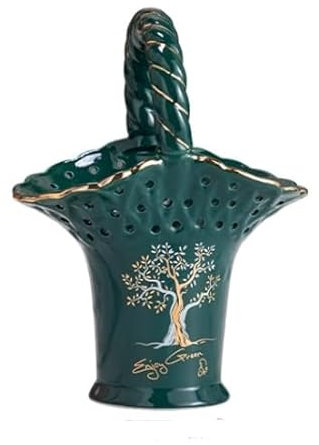 Porta utensilios Soporte creativo for cubiertos con formas de cesta de flores, carrito de utensilios de cerámica hueco, organizador de cesta de almacenamiento de cubiertos de cocina decorativa Porta c