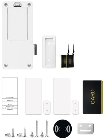 Laroal Intelligentes Schubladenschloss, unterstützt Einzel-/Doppeltürschränke, elektronisches Schrankschloss, unterstützt App, NFC-IC-Karte für Schränke, Schubladen, Schließfächer, Briefkästen