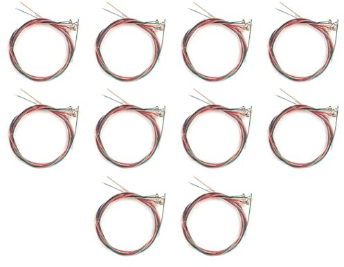 Fnfhsa 10 Sätze mit Je 6 Saiten Aus Reinem Kupfer für Klassische Gitarre und Ukulele. Saiten, Gitarrenteile, Zubehör, Farbige Saiten