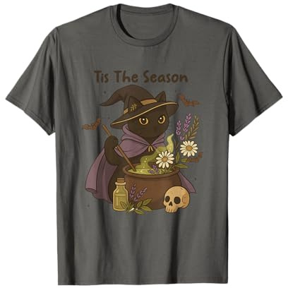 Das ist die Jahreszeit, Hexenkatze, Halloween-Zauberspaß T-Shirt
