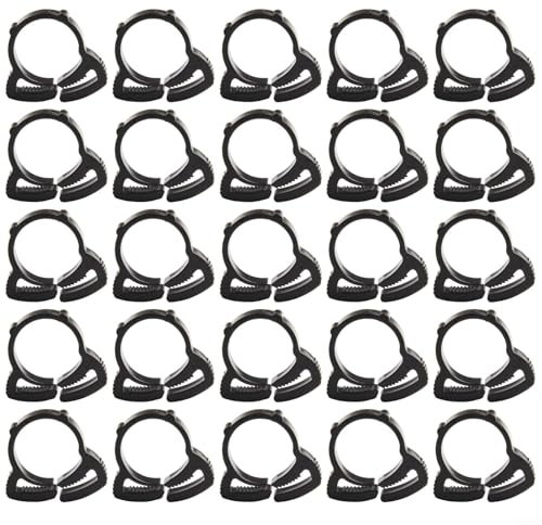 20 Nylon Snap Fit Ratchet Clamps Designed for Easy Garden Hose Pipe Use (φ20mm)