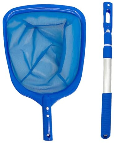 Quorvex Filet À Mailles Fines - Filet À Feuilles avec Poignée, Épuisette De Piscine Télescopique, Ramasse Feuilles, Mailles Ultra Fines, Accessoires Entretien Bassin