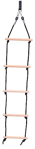 SUPVOX Wooden Climbing Ladder for Outdoor Play Strong Load Bearing Swing Ladder for Backyard Garden Enhances Physical Exercise and Parent Interaction