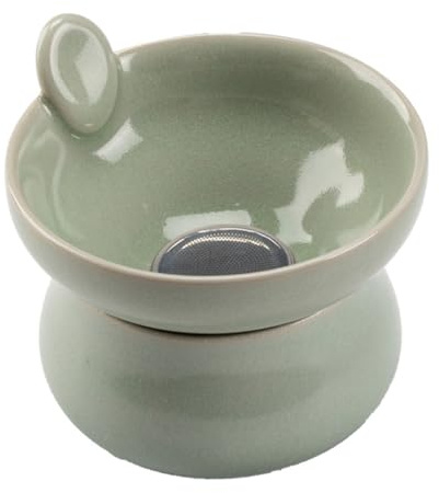 CIYODO Passoire à Thé Céramique Forme de Cerf Filtre à Résidus de Thé Sain et Pratique Infuseur Vintage pour Amateurs Kung Fu