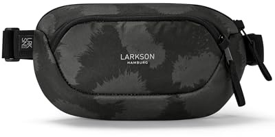 Larkson Sling Bag Herren & Damen Grau Leo - Helge - Anti Diebstahl Umhängetasche mit RFID Blocker - Crossbody Bag Bauchtasche für Alltag & Reisen - Mesh Polsterung - Wasserabweisend