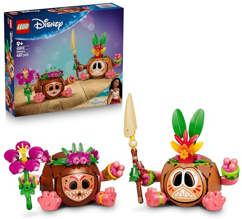 LEGO | Disney Vaiana Kakamora - Giocattolo con 2 Personaggi Portavaso con Fiori Finti - Decorazione Cameretta - Idea Regalo di Compleanno per Bambine da 9 Anni in su Fan del Film - 43293
