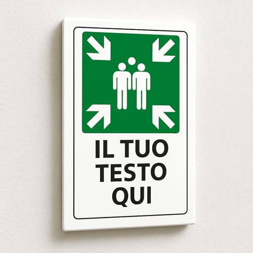 Mr Pubblicità - Cartello Personalizzato Punto di Raccolta 30x20 cm in Plastica Rigida 5mm - Resistente Esterno/Interno - Testo, Font e Colore a Scelta (PUNTO DI RACCOLTA)