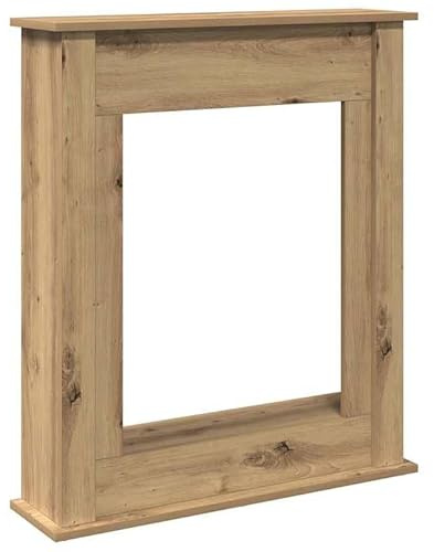 Cornici per camino in rovere artisan, 75 x 20 x 87,5 cm, in legno – Elegante e durevole bordo per camini e stufe a legna – Soluzione perfetta per ambienti moderni e rustici