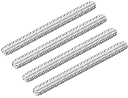 QUARKZMAN 4 Stück M10-1.5x110mm Vollgewindestangen Gewindestangen Silber | Stiftschrauben, Lange Gewindeschrauben Hardware, 304 Edelstahl, Für U-Bolzen Verankerung Klammern Aufhänger