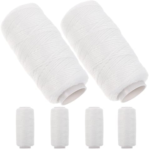 Sewroro 6 Stück-Pack Weißes Fadenepilationstool aus Baumwolle für Gesichts- und Augenbrauenhaarentfernung Sanft und Vielseitig