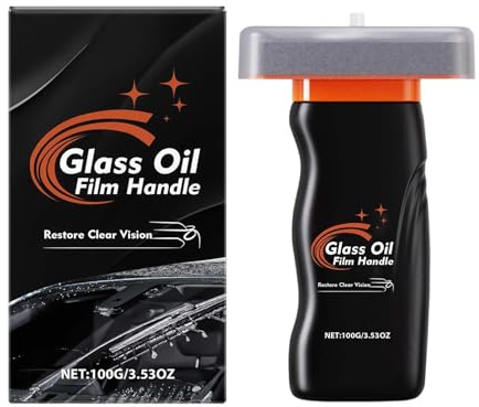 Detergente per vetri auto, 100 g, antipioggia, potente strumento per la pulizia dei vetri, spazzola per rimozione di pellicole d'olio, per veicoli, camion, camper, SUV, parabrezza, specchi, guida a