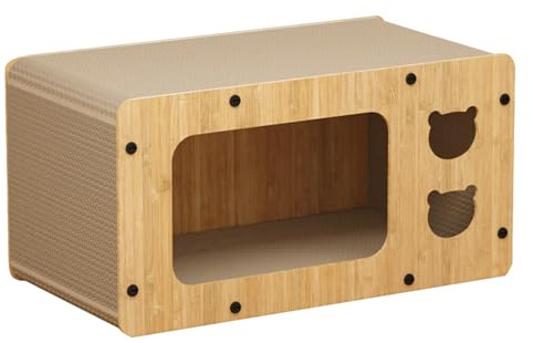 Rascador para gatos – Juguete moderno para gatitos lindos, gran superficie de descanso con función rascadora, para apartamentos, casas de alquiler, salón, todas las razas de gatos, pequeños, medianos