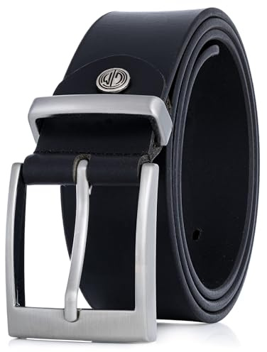 LINDENMANN Gürtel Herren Ledergürtel Herren Herren-Gürtel, Vollrindledergürtel XXL, Büffelleder, in 2 Fraben, schwarz/dunkelbraun