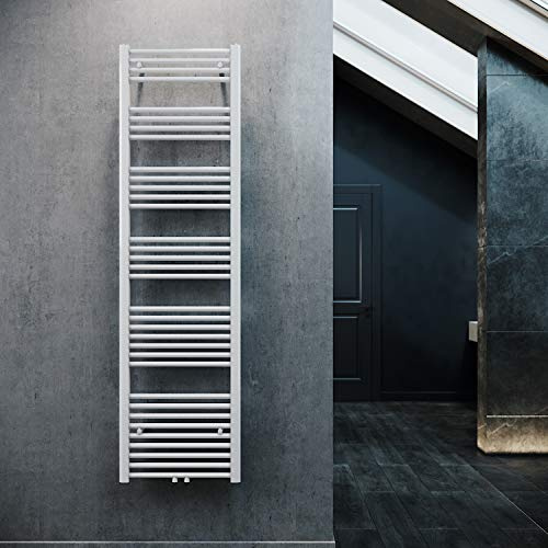 ELEGANT Heizkörper Bad 1800x500 mm Weiß Badheizkörper Mittelanschluss Handtuchwärmer Handtuchtrockner Heizkörper